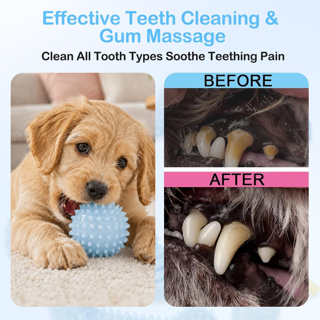 Puppy Toys, 6 Pack Dog Chew Toys for Puppy, Cute Blue Small Dog Toys, Teething Toys for Puppies, Soft Durable Interactive Chew Toy for Small Dogs