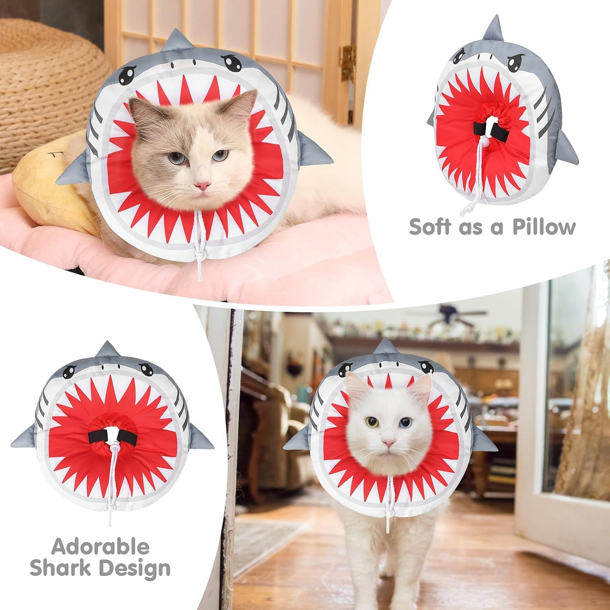 BEAUTYZOO Cat Cone Collars Soft, Cat Donut Recovery E Collar After Surgery