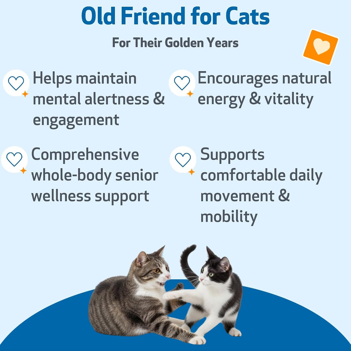Pet Wellbeing Old Friend for Cats - Senior Immune & Cognitive, 2 oz