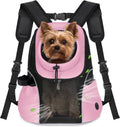 WOYYHO Pet Dog Carrier Backpack, Ventilated Mesh Small Dog Front Backpack