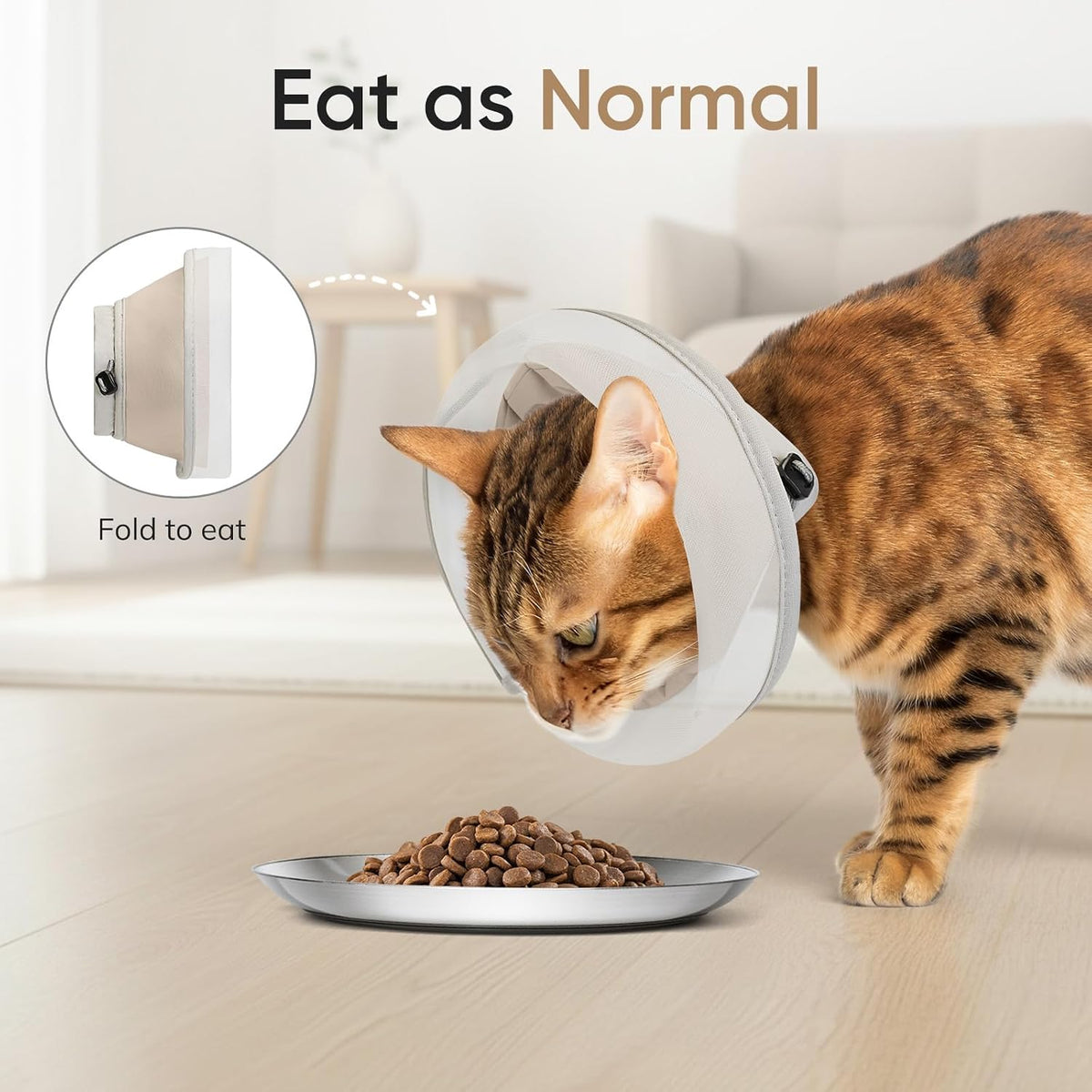Supet Soft Cat Cone Collar Recovery to Stop Licking Breathable Mesh Surgery