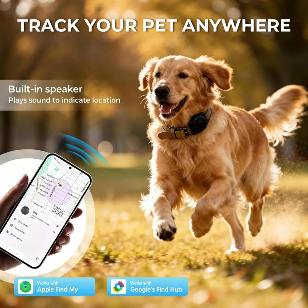 GPS Dog Tracker Collar (iOS & Android), Pet Activity Tracker No Monthly Fee