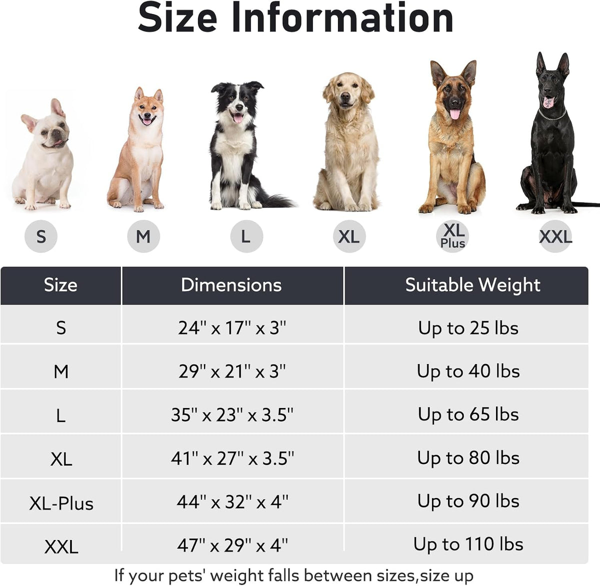 FURTIME Washable Dog Bed Medium Size Dogs, Deluxe Dog Crate Beds