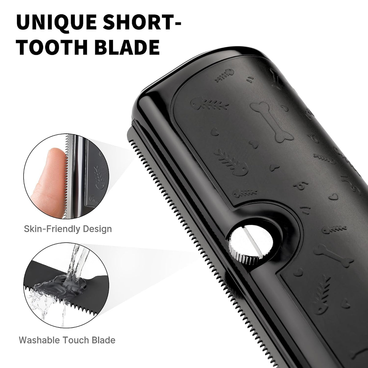 Deshedding Dog Brush for Short Hair, Black
