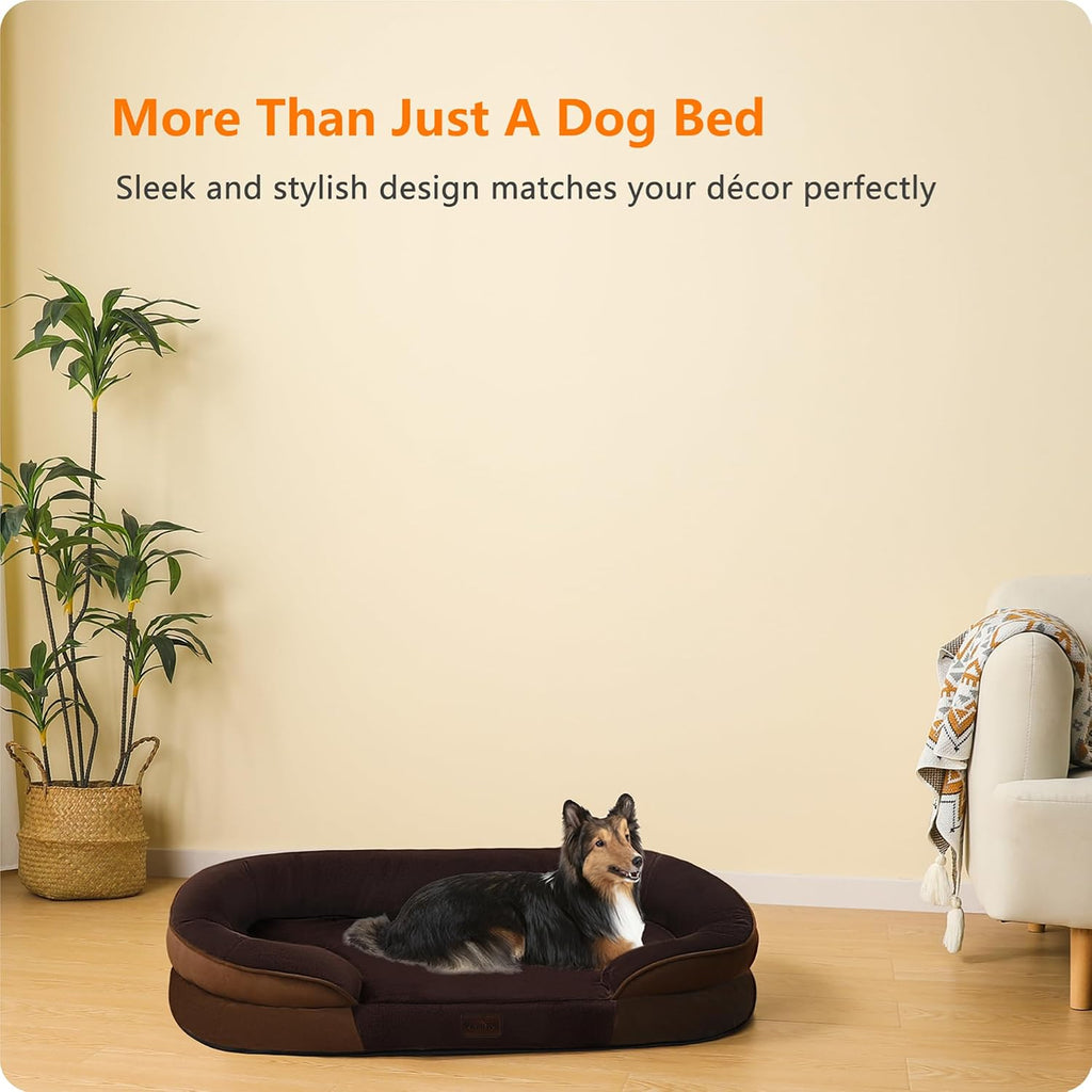 Dwanton Orthopedic Waterproof Large Dog Bed Sofa, Gel Memory Foam, 38"
