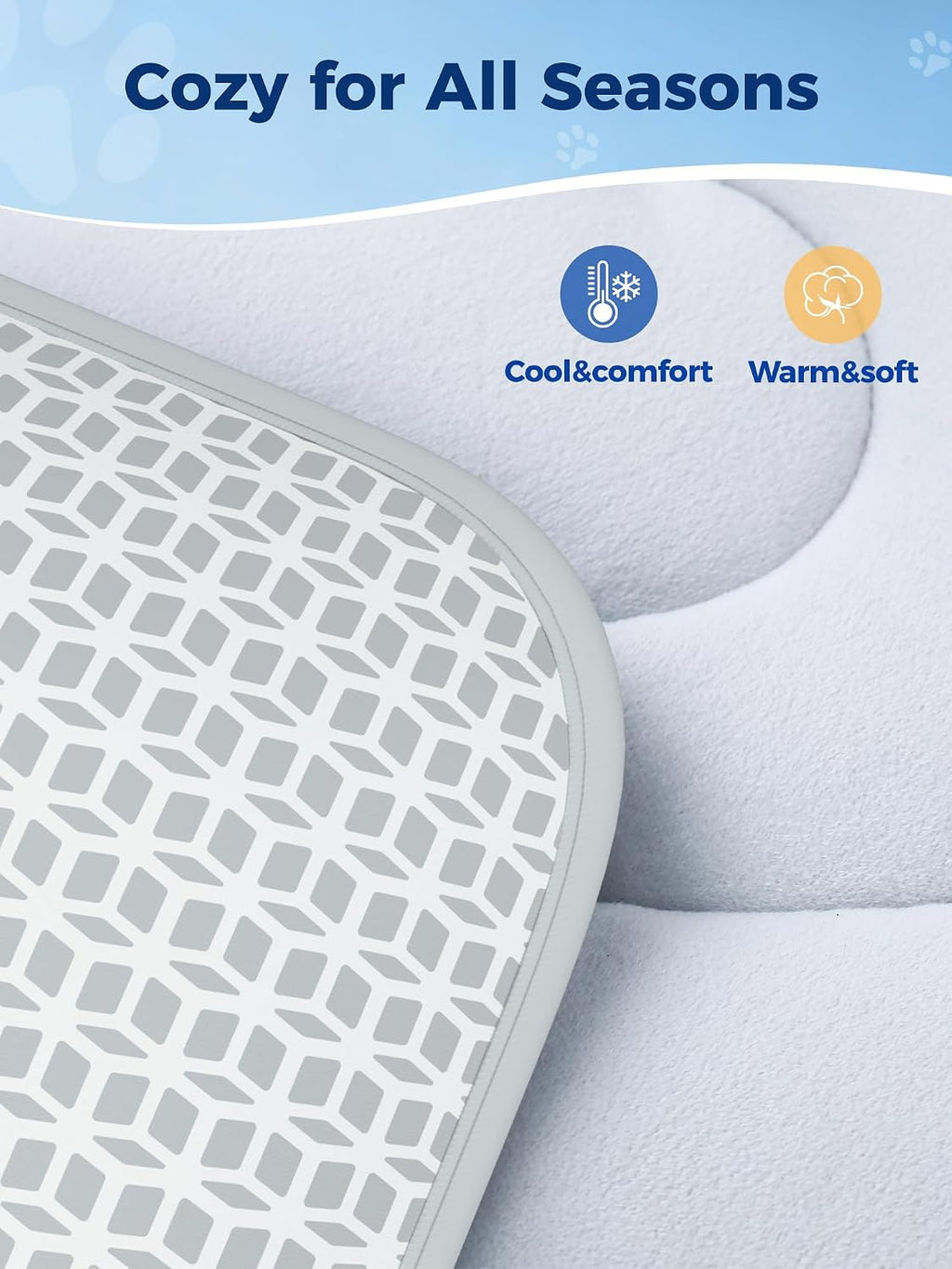 Rywell Thick PCM Dog Cooling Mat 30x20in, Color-Changing&Arc-Chill 3.0 Tech