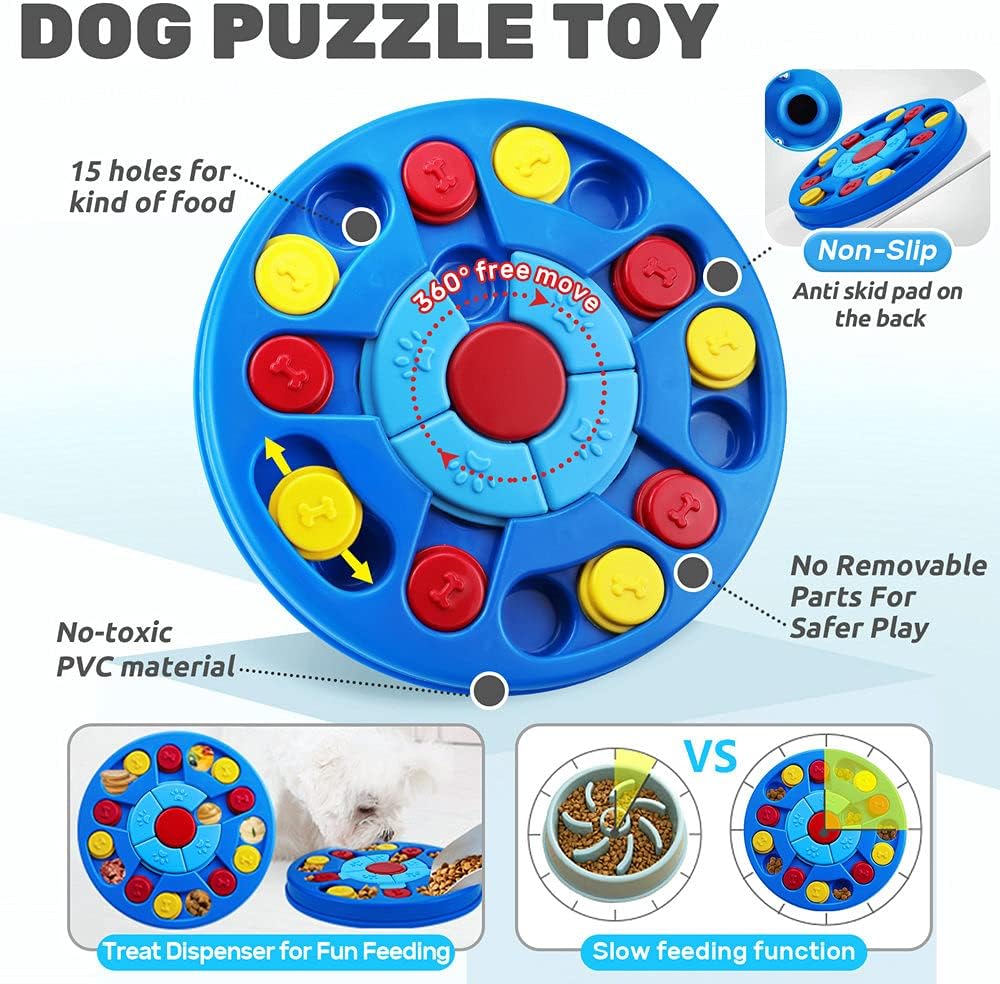 Joansan Dog Puzzle Toys, Interactive Treat Dispenser IQ Stimulation