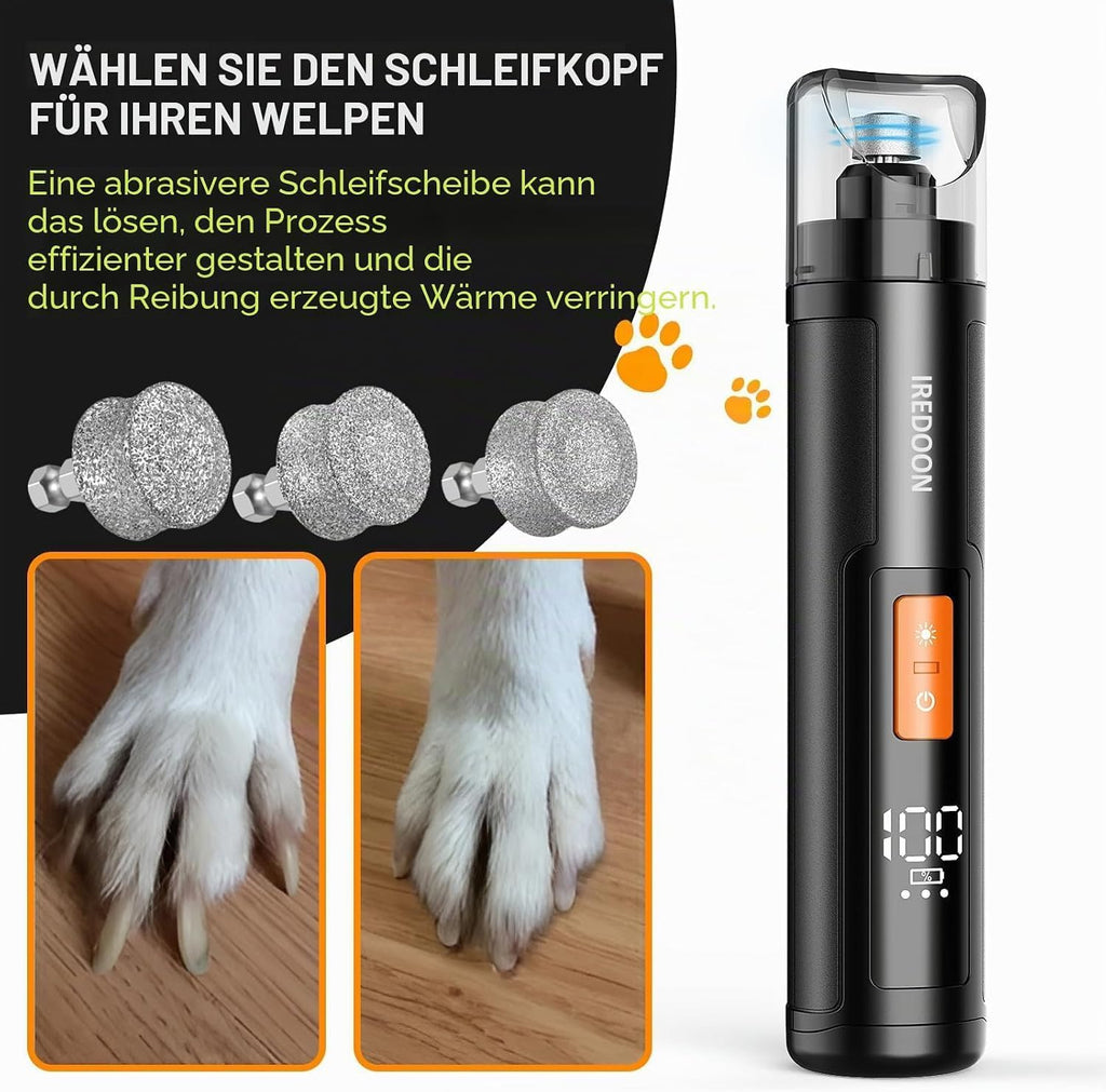 Dog Nail Grinder Replacement Head for Most Brands and All Pets 1PCS | For IREDOON Casfuy etc,low noise and vibration,fits most pet nails,highly efficient, safe and durable,less heat generation