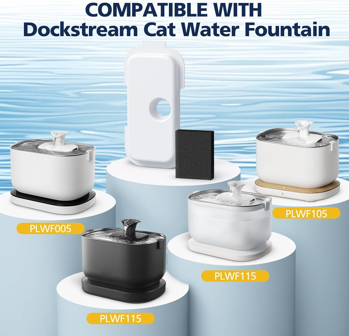 Replacement Filters for PETLIBRO Dockstream Cat Water Fountain PLWF106