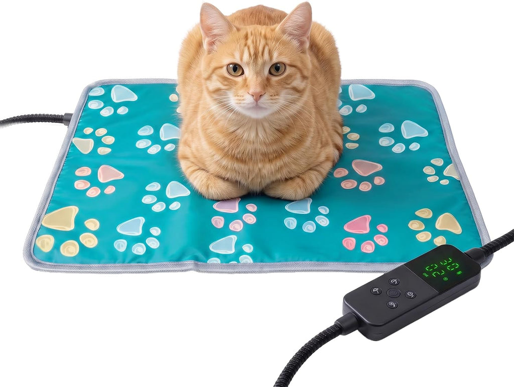 furrybaby Pet Heating Pad for Cats & Dogs, 18x18 in, Waterproof Heated Bed