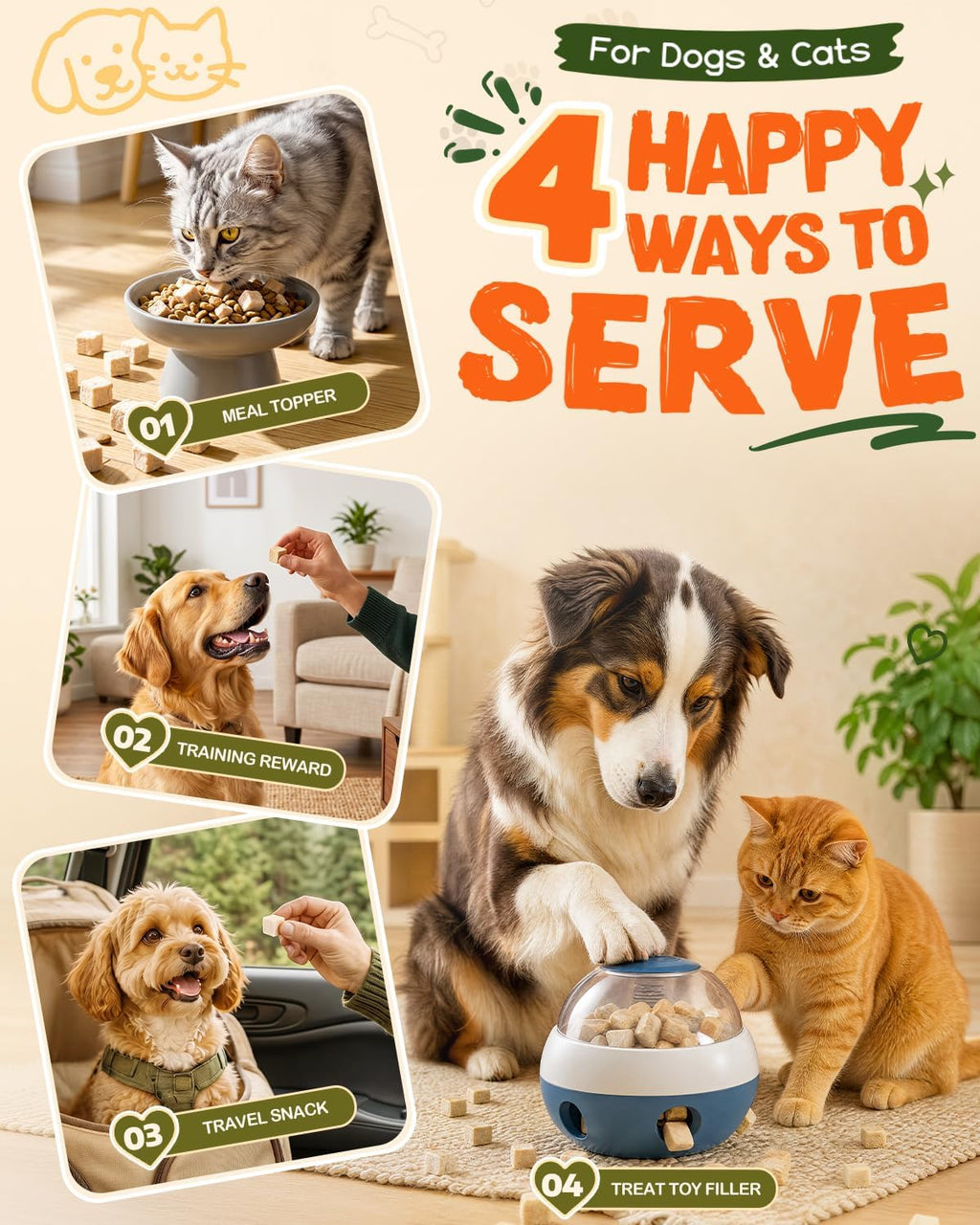 Freeze Dried Chicken Cat & Dog Treats, Bulk Value Pack, 14.1 oz
