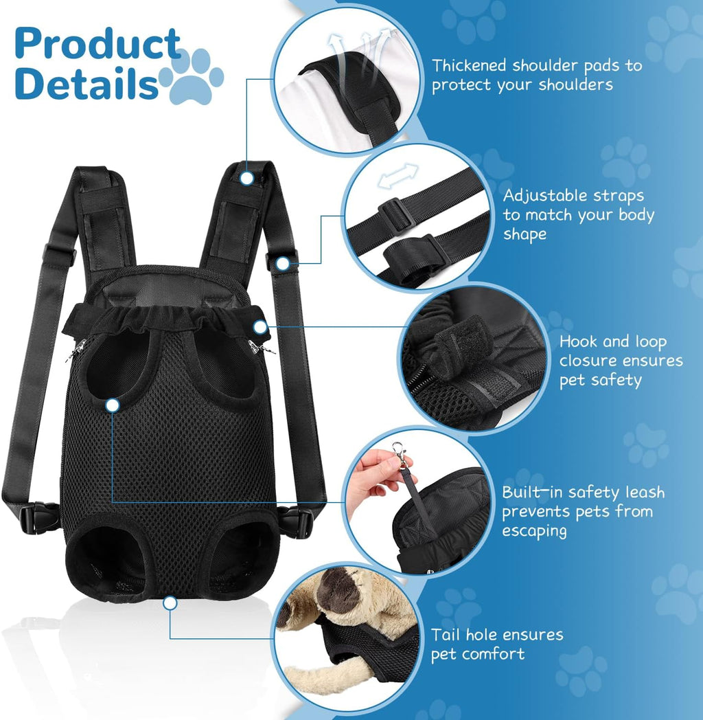 YUDODO Pet Dog Carrier Backpack Adjustable Front Carrier for Small Dog Cat