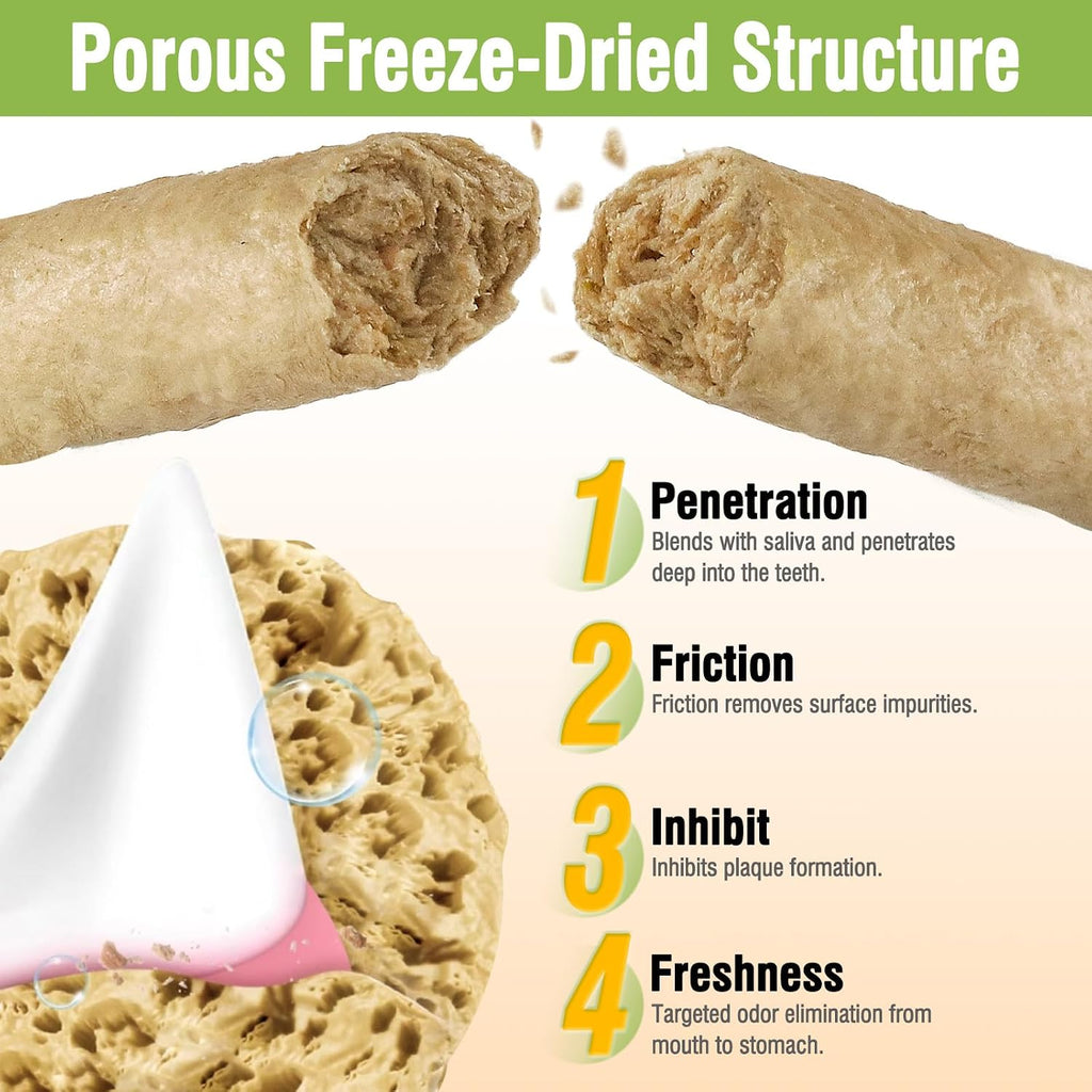 Freezed Drying 100g Cat Chew Sticks Quail Flavor, Cat Teething Sticks for Teeth Cleaning Dental Care, Cats Chew Toys for Fresh Breath