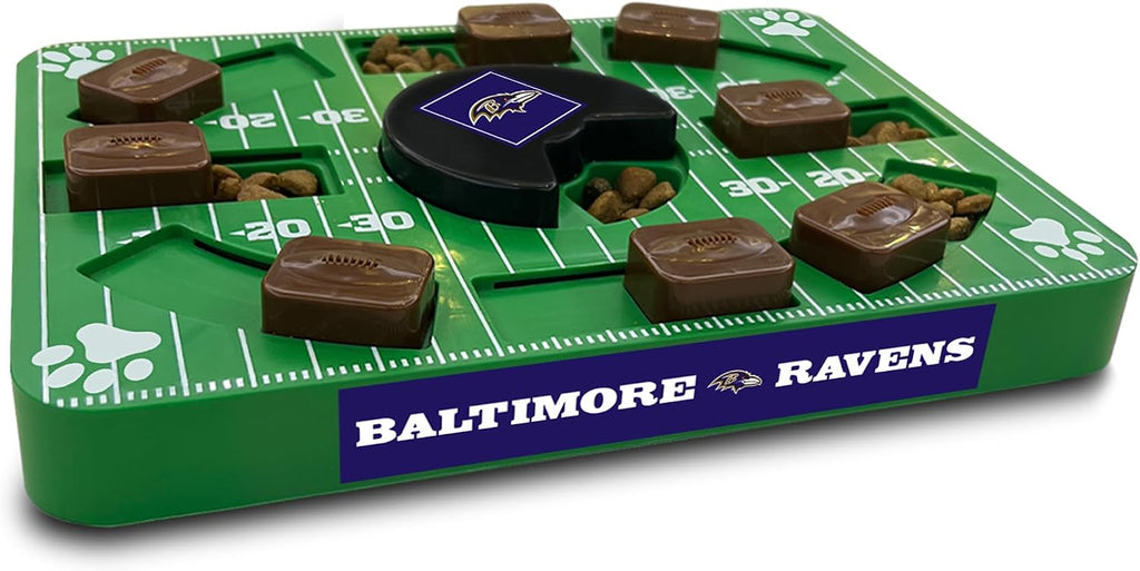 Pets First NFL Baltimore Ravens Puzzle Toy for Dogs, Slow Feeder Board for Pets, Interactive Doggie Treat Toy