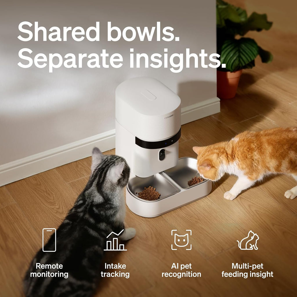 PETLIBRO Automatic Cat Feeder for 2 Cats, AI Recognition Camera Intake Log