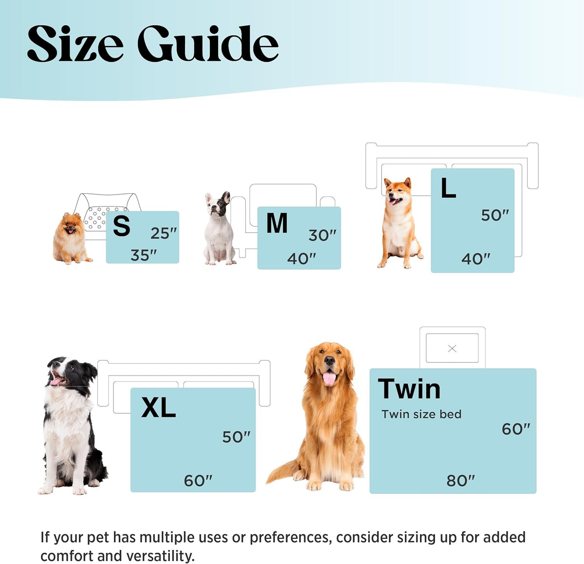 LE SURE ApexCloud™ Premium Cooling Blankets for Large Dogs Q-MAX>0.4,50x60