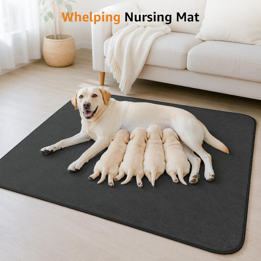 LOOBANI Washable Pee Pads for Dogs, 2 Pack Fast Absorbent Dog Mats,72"x72" | Leak-Proof and Non-Slip Dog Pee Pads Washable, Machine Washable, Extra Large Whelping Pads for Crate, Playpen, Housebreaking