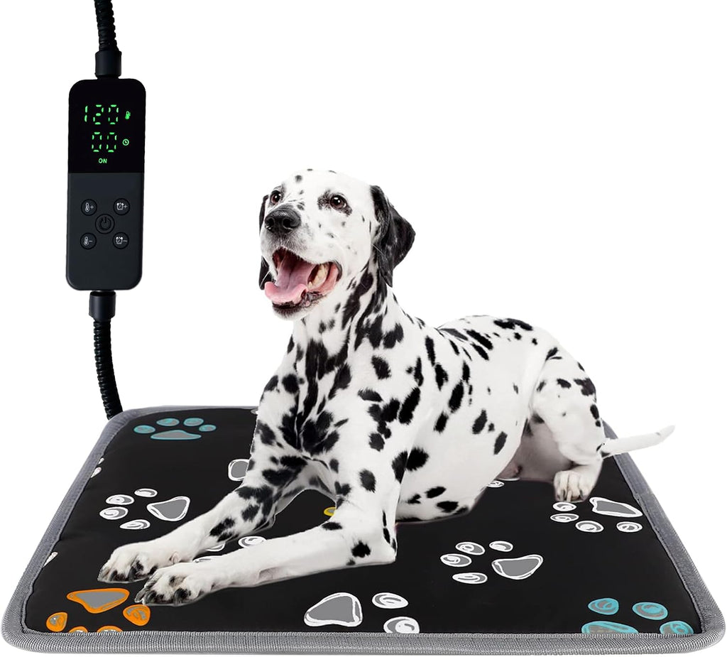 furrybaby Pet Heating Pad for Cats & Dogs, 24x16 in, Heated Mat with Timer