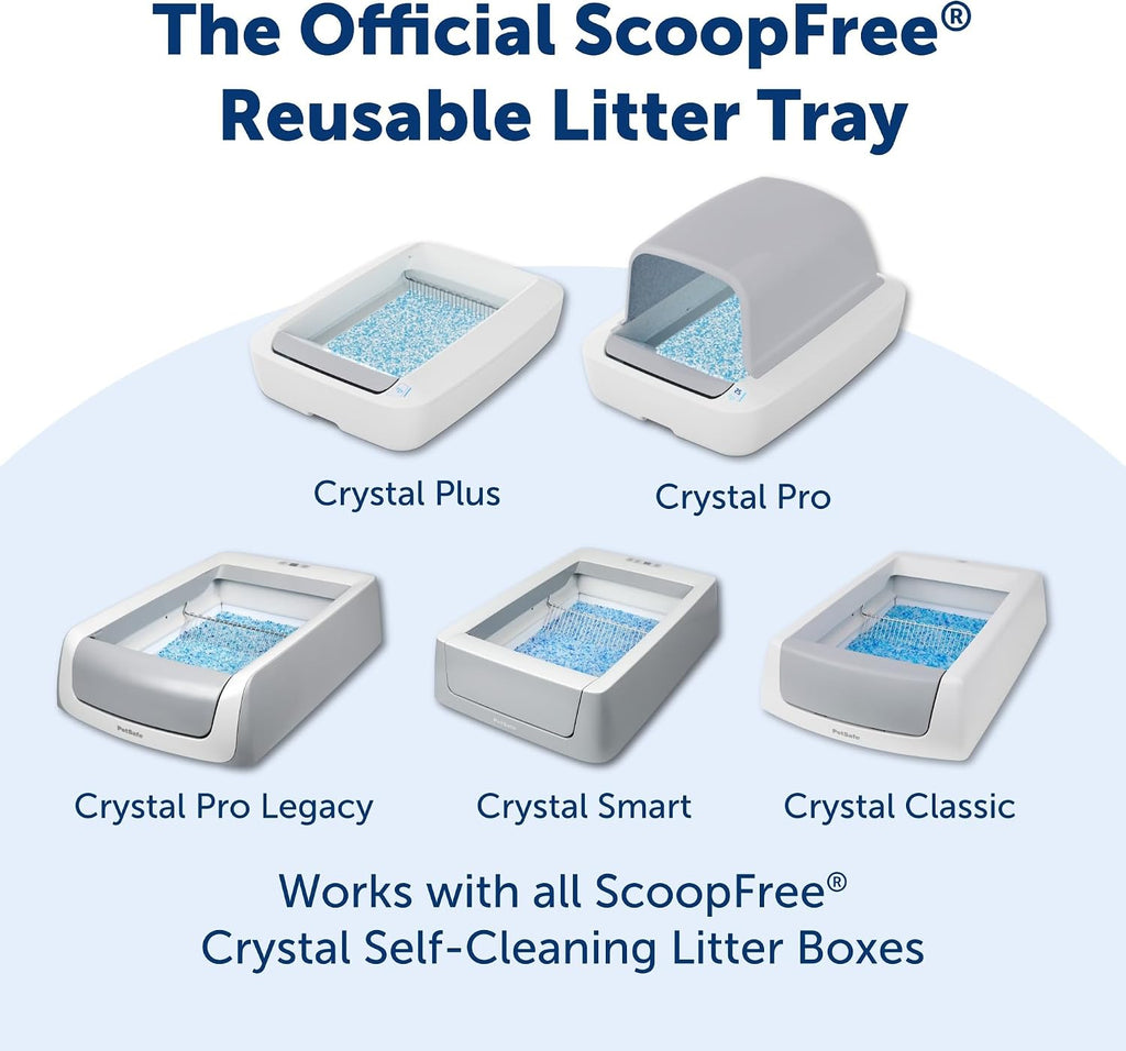 PetSafe ScoopFree Reusable Tray with Crystal Litter, Fresh Scent, 4.3Lb Bag