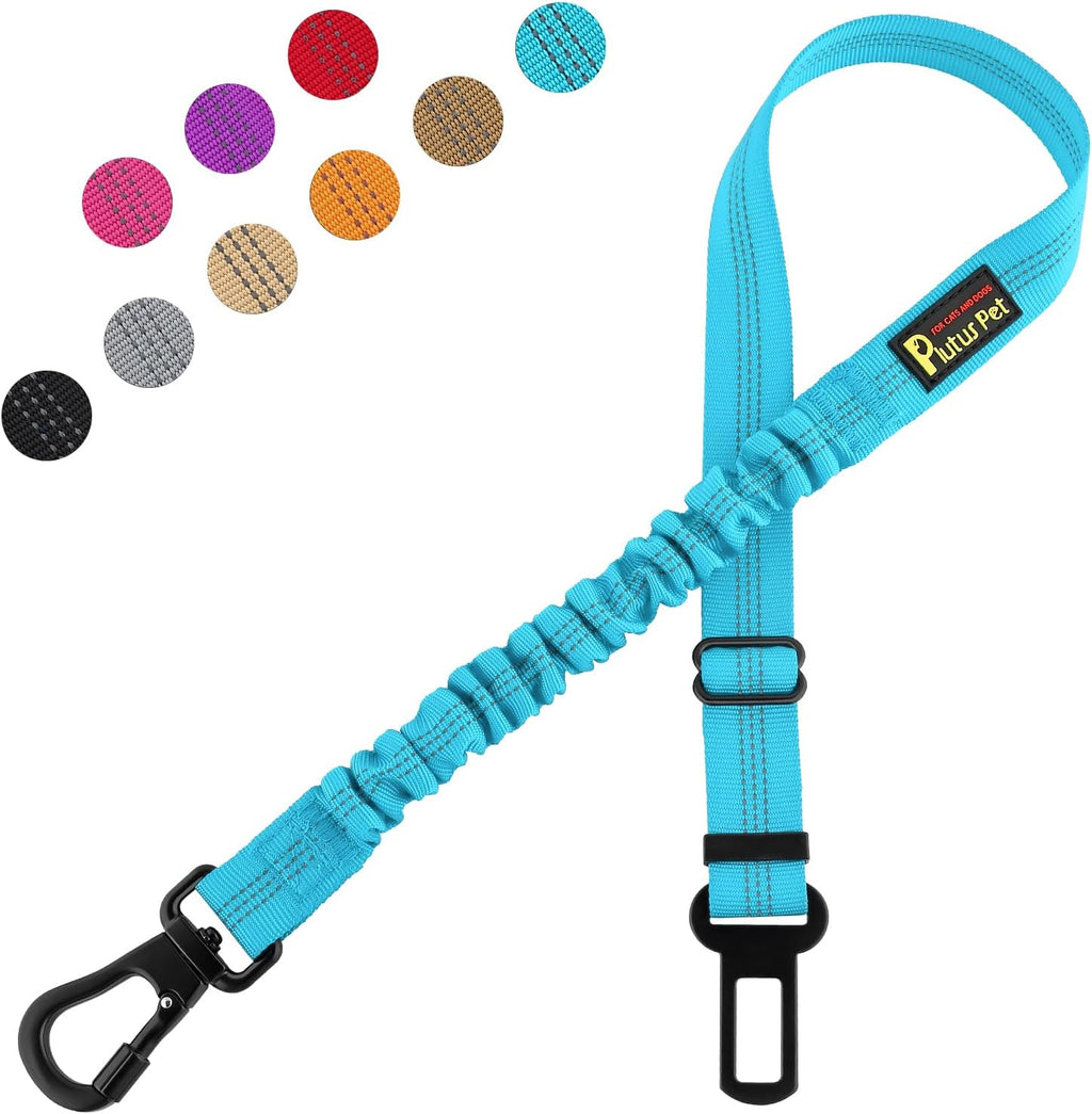 Plutus Pet Dog Seat Belt for Car, Adjustable Harness with Elastic Bungee