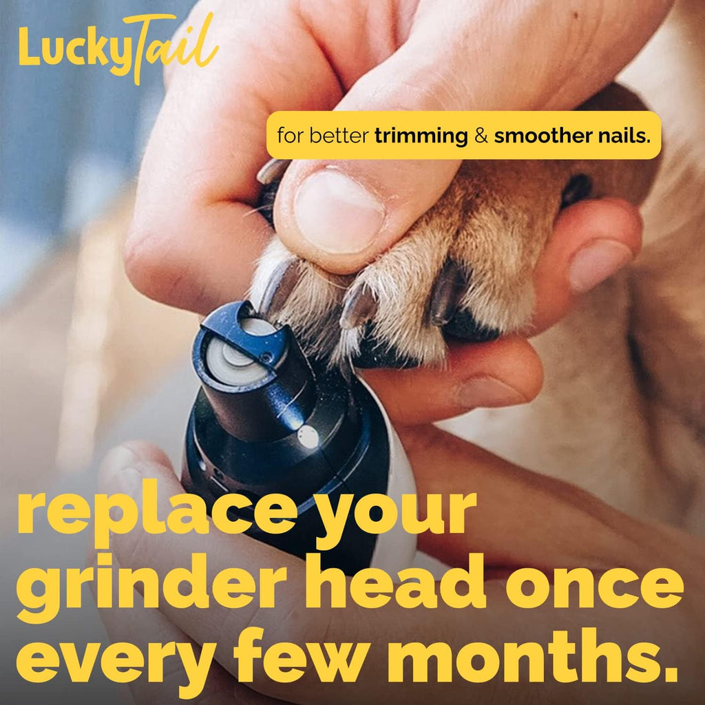 Dog Nail Grinder - Regular, Hard & Soft Replacement Head - Small & Large Dogs - Premium Quality - Diamond Tip Drill Bit - Professional Dog Nail Trimmers - Grooming Kit - 3 Pack 