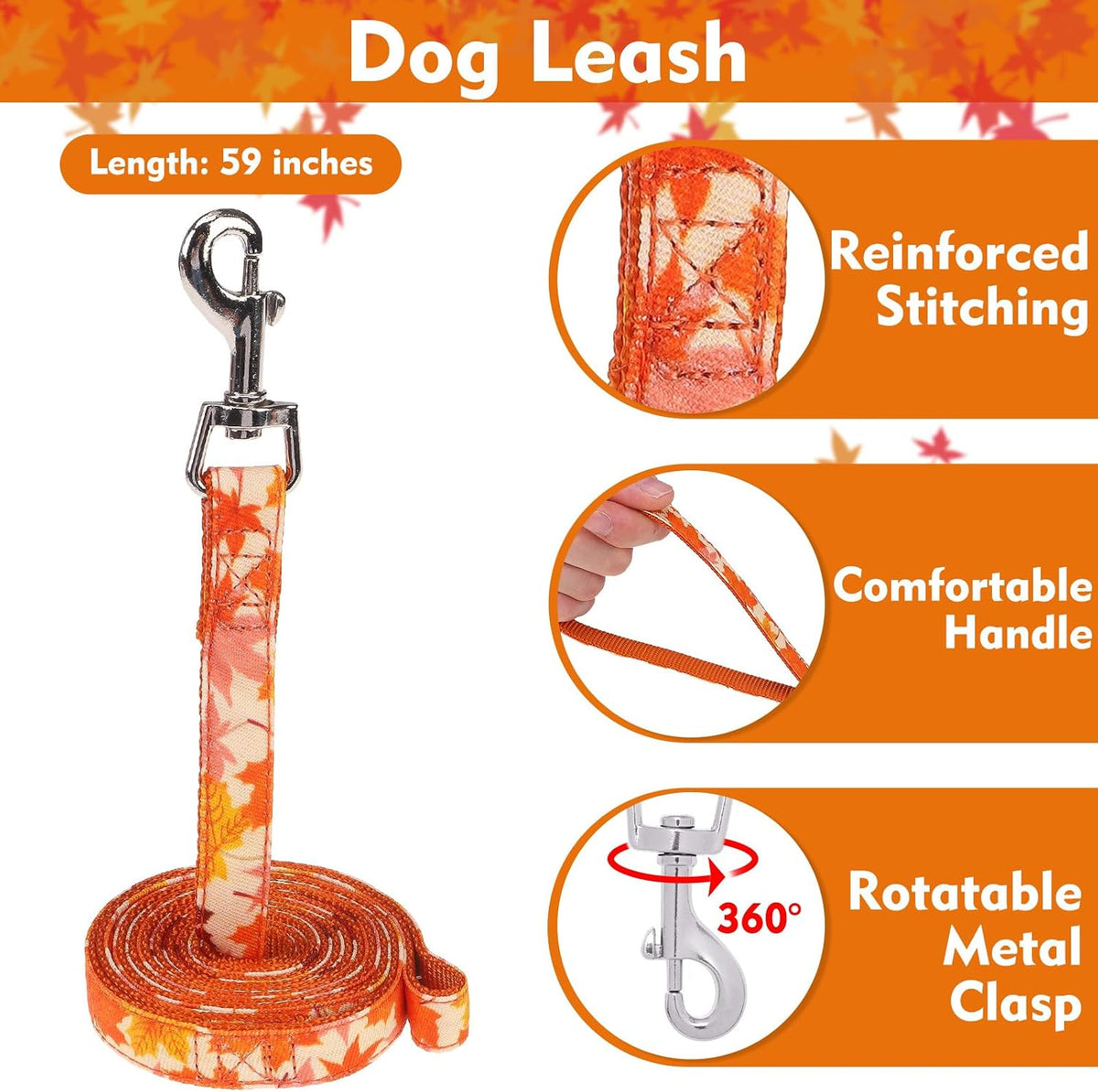 EXPAWLORER Fall Dog Harness and Leash Set Small Sized