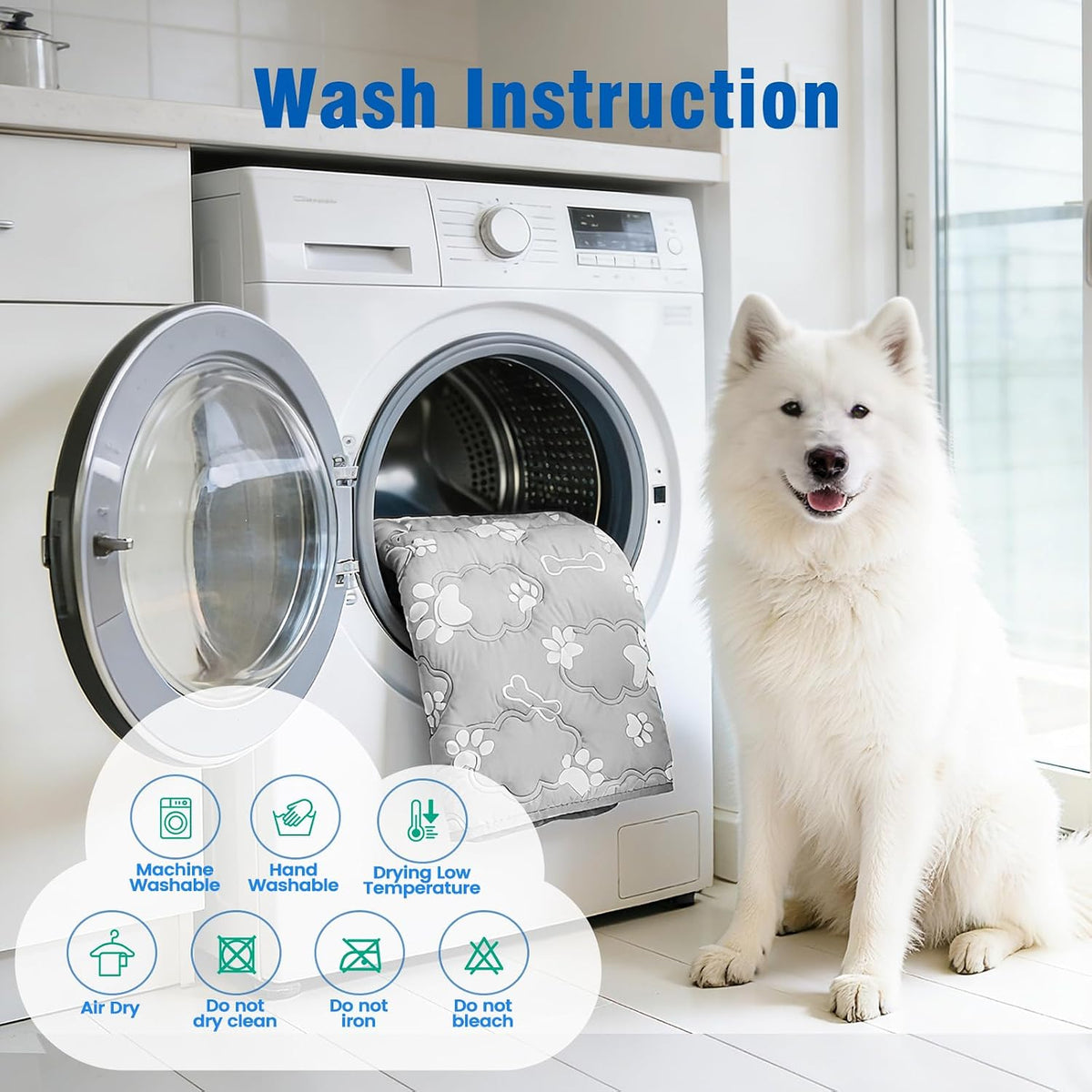 Dog Cooling Mat, Large Cooling Dog Bed Mat for Indoor & Outdoor, Q-Max>0.5, Machine Washable Non-Toxic Portable Pet Cooling Pad for Kennel, Crate, Car - L(36" x 27") - Grey