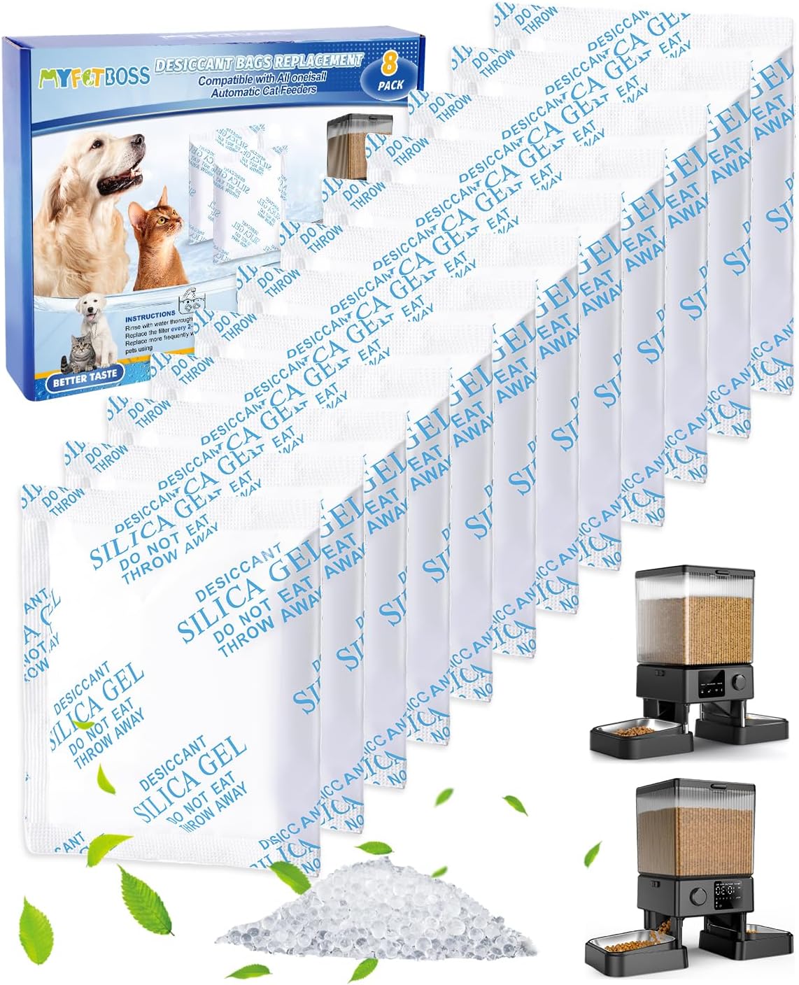 12 Pack Desiccant Replacement Fit for oneisall Cat Food Dispenser