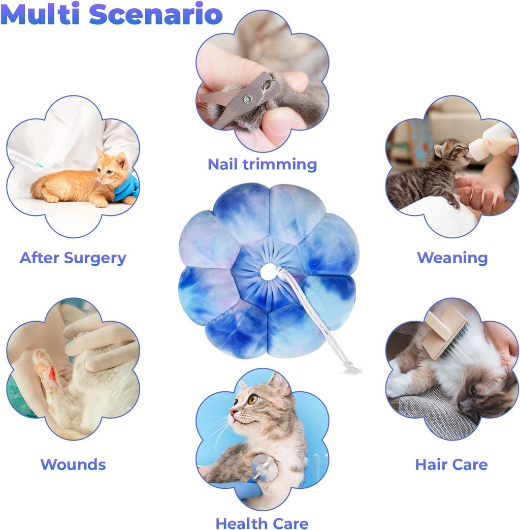 Adjustable Dog Cone Collar, Soft Dog Elizabethan Collar Recovery E Collar After Surgery, Recovery E-Collar for Kittens/Puppies and Cats Recovery