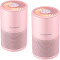 Air Purifiers for Bedroom, FULMINARE H13 True HEPA Filter (Pink 2 Pack)