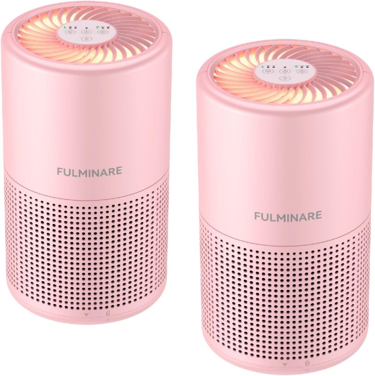 Air Purifiers for Bedroom, FULMINARE H13 True HEPA Filter (Pink 2 Pack)