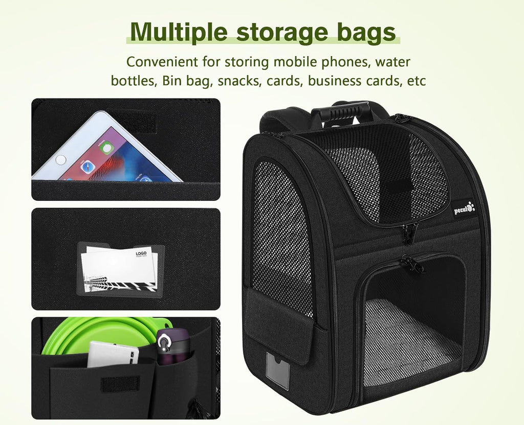 pecute Cat Backpack Breathable, Cat Carrier Backpack Expandable