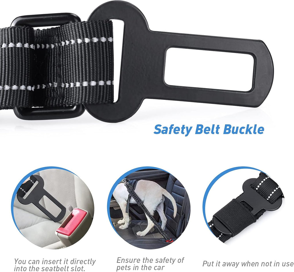 Hotsky Tactical Bungee No Pull Strong Dog Leash,Reflective Black,4-6FT