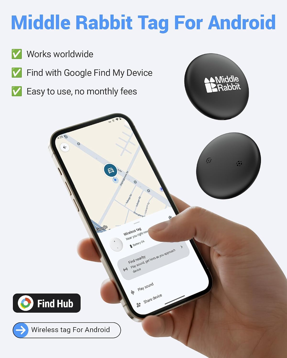 GPS Tracker for Cats, Cat Tracker Collar for Android