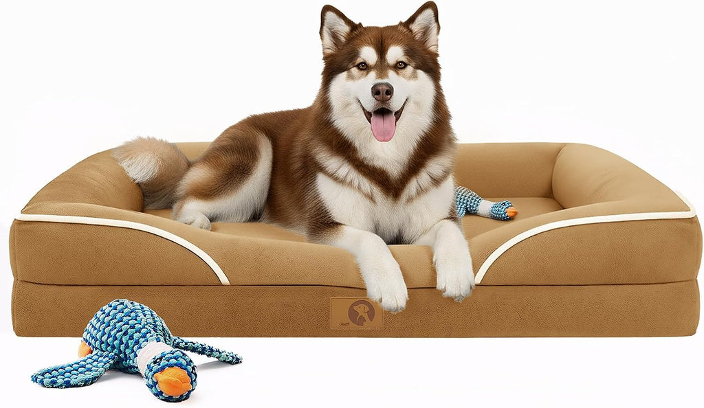 Homemate Dog Bed Extra Large Size Dog: 48"x35" Orthopedic Pet Bed with Toy