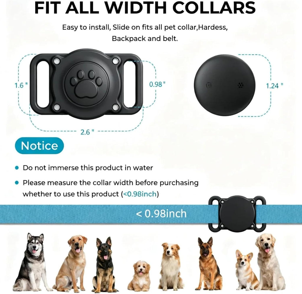 GPS Dog Tracker Collar (iOS & Android), Pet Activity Tracker No Monthly Fee