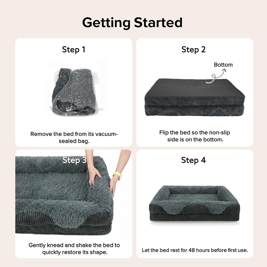 GASUR Orthopedic Dog Bed Extra Large Sized Dog, Washable XL Dog Couch Beds