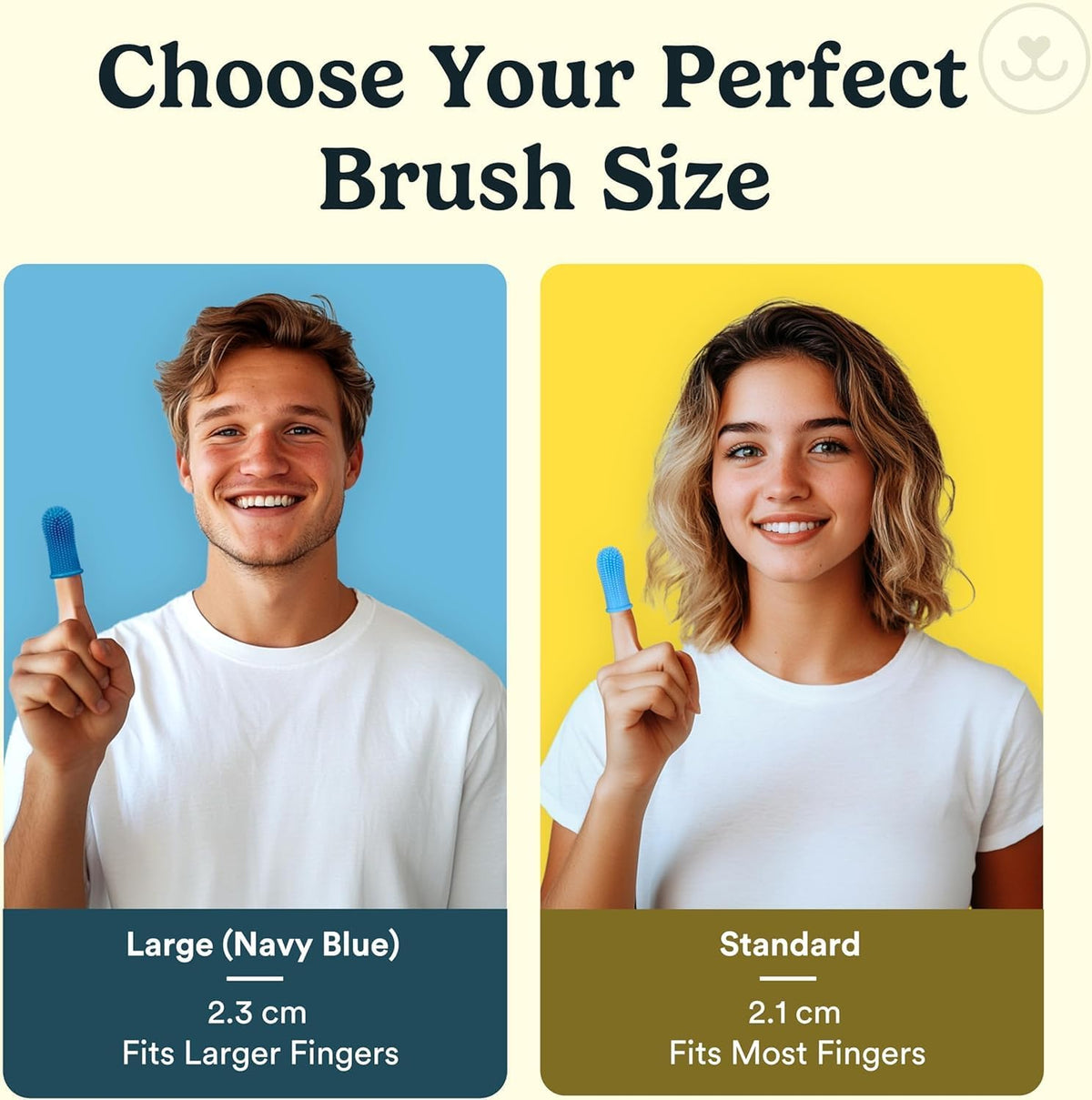 Jasper Dog Toothbrush, 360° Finger Toothbrush for Dogs & Cats, Clear 2-Pack | 12x More Bristles, Teeth Cleaning Kit for Small & Large Pets, Toothpaste Not Included, Fights Bad Breath, Extra Soft Silicone 