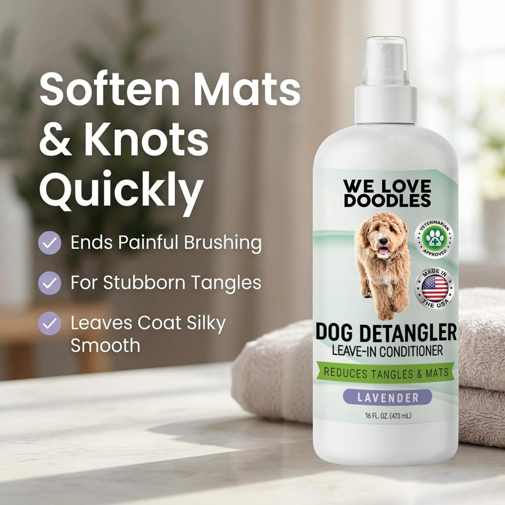 Dog Detangler Spray, Leave-in Conditioner Spray for Dogs, Lavender, 16 OZ