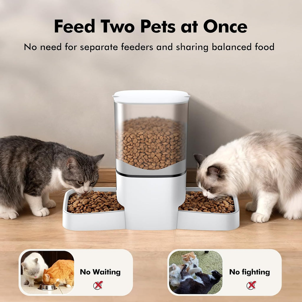 Automatic Cat Feeder for 2 Cats, Precise Portion Control, 6L Large Capacity