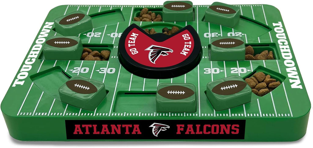 Pets First NFL Atlanta Falcons Large Puzzle Toy for Dogs, Slow Feeder Board for Pets, New Bigger Size, Interactive Doggie Treat Toy
