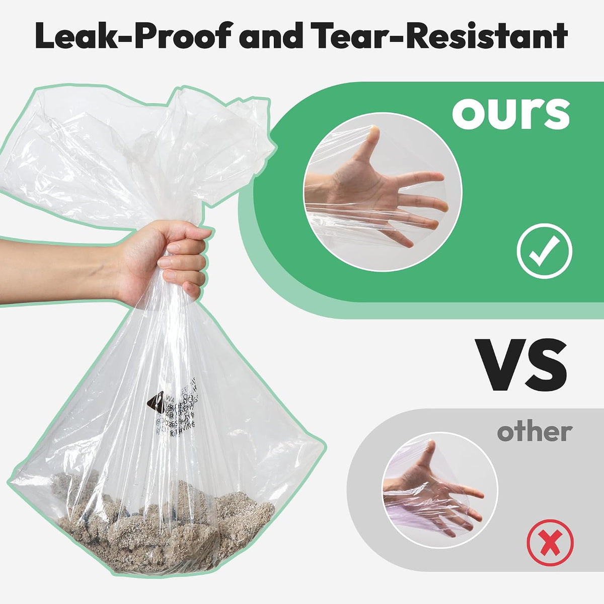 Waste Bags, Compatible with Litter Robot 4/5/3, 150 Pack Liners for Self Cleaning Litter Box, 9-11 Gallon Capacity, Pre-Separated, Transparent, Replacement Cat Litter Bags