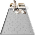 Bulkniu Silicone XL Cat Litter Mat, 28"X40", Raised Edge Waterproof, Grey | Litter Trapping & Recycling, Easy to Clean, Non-Slip, Durable Safe & Odorless, Paw Friendly