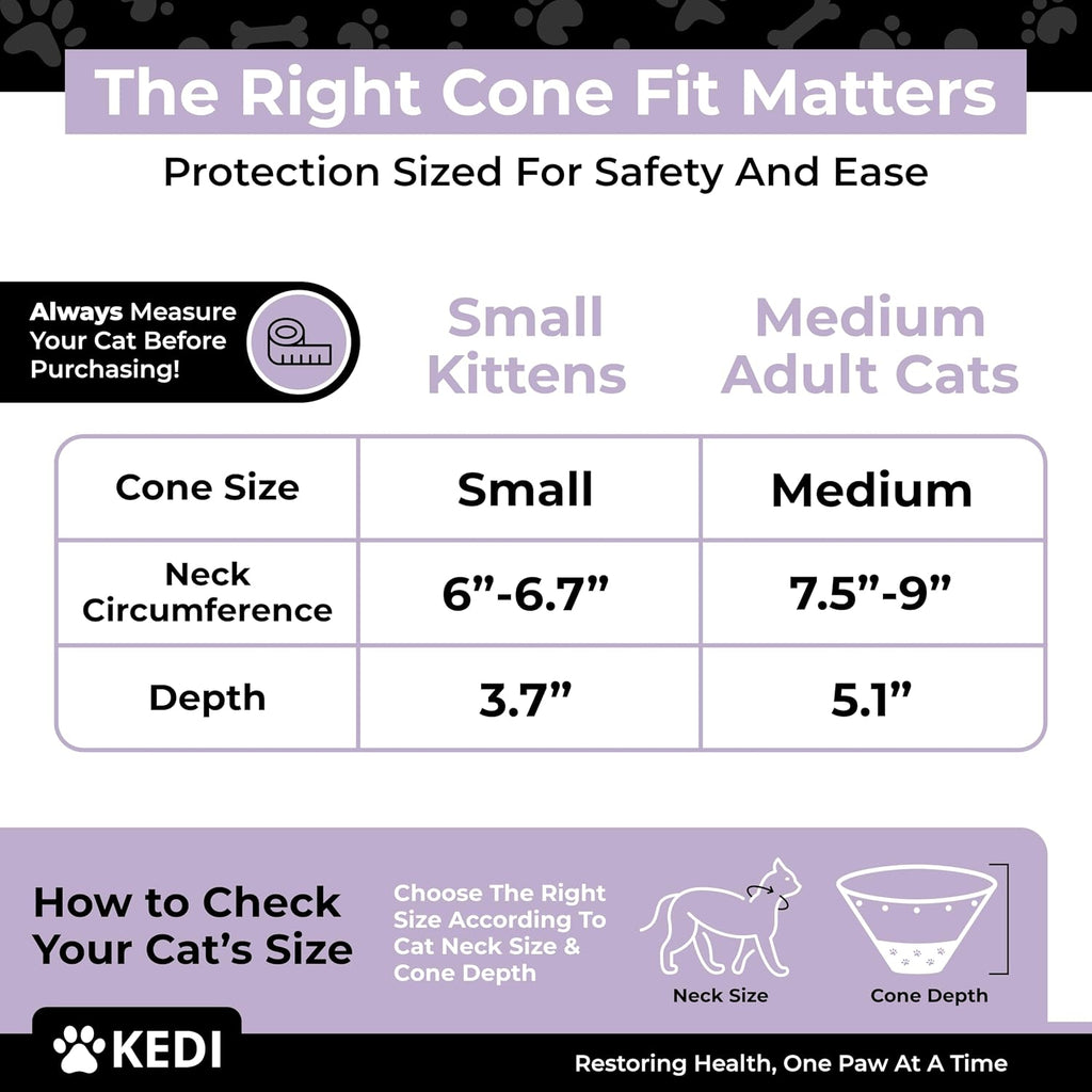 Cat Recovery Cone and Vest Kit After Surgery, Stop Licking, Black Small