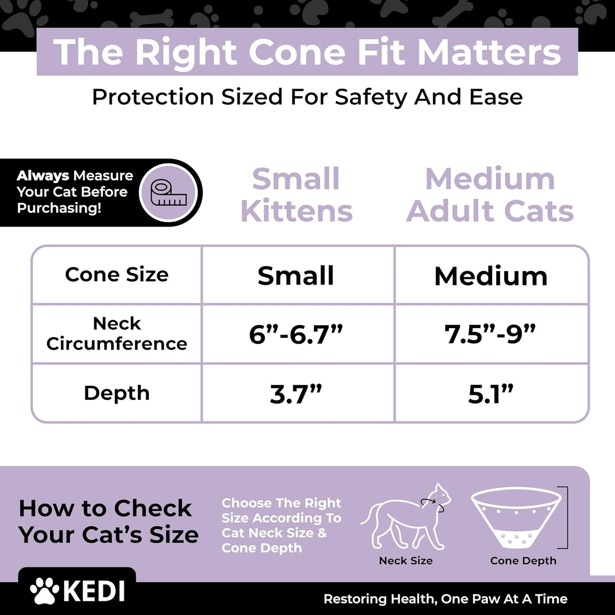 Cat Recovery Cone and Vest Kit After Surgery, Stop Licking, Black Small