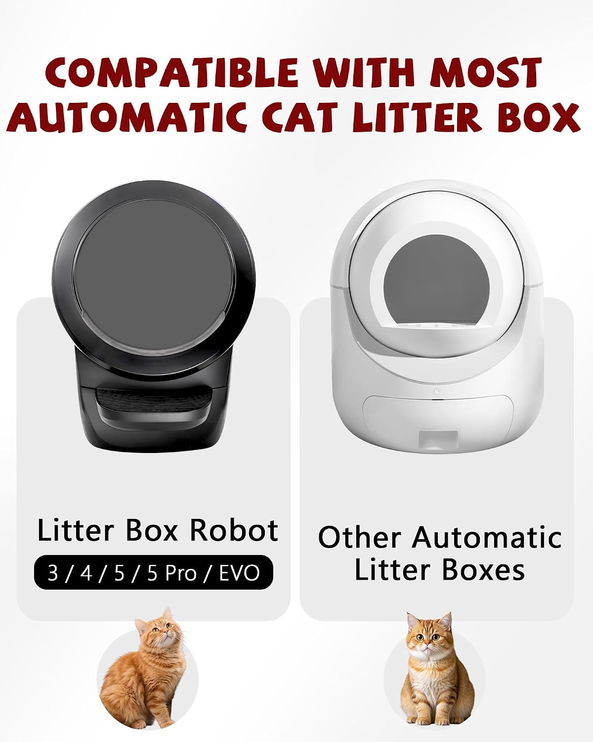 ANWA 25 Count Litter Box Robot 4/5/5 Pro/EVO Waste Bags, Clear