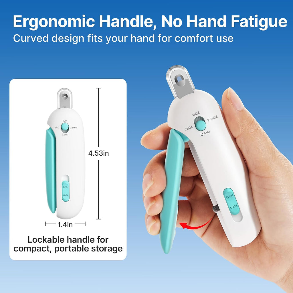 Potaroma Cat Nail Clipper, Adjustable Trimming Hole with Hidden Nail File