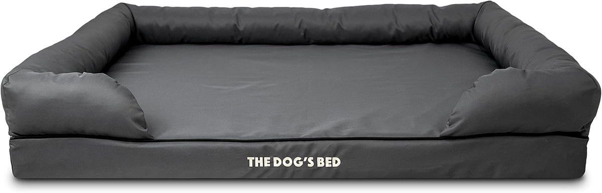 The Dog’s Bed Replacement Outer Cover, Oxford Fabric, Grey with Black Trim, XXL