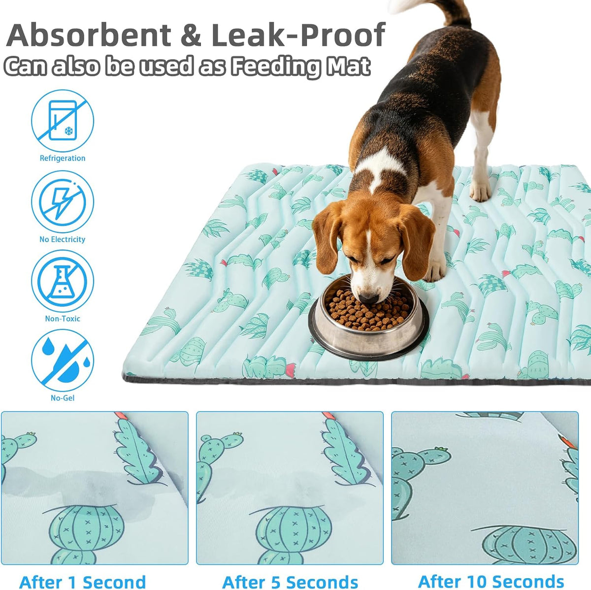 Dog Cooling Mat Extra Large, Q-Max>0.5 Double-Sided Thickened Breathable Cooling Pet Pad for Dogs Cats, 48*28in Washable&Portable Outdoor Dog Bed Kennel Waterproof Bottom for Sofa Crate Playpen Indoor