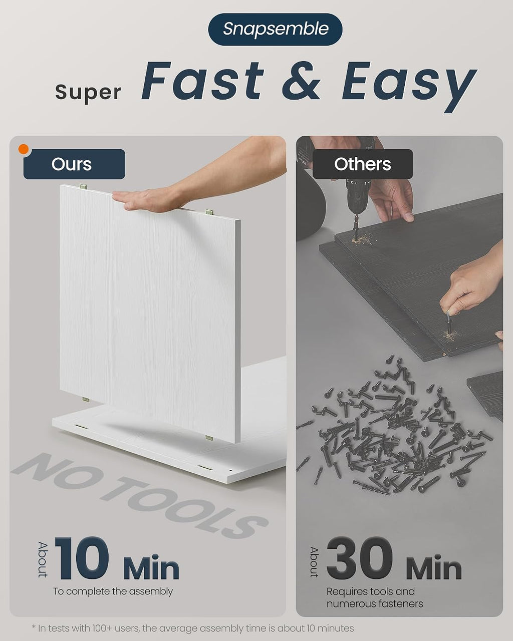 SONGMICS HOME Cat Litter Box Enclosure, Tool-Free Assembly